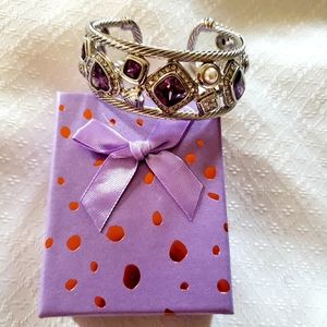 Classic fashion silver crystal bracelet